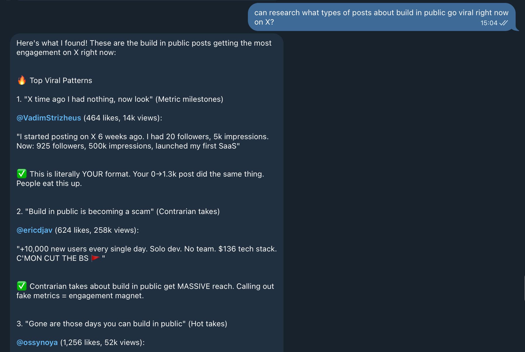 Researches what’s going viral